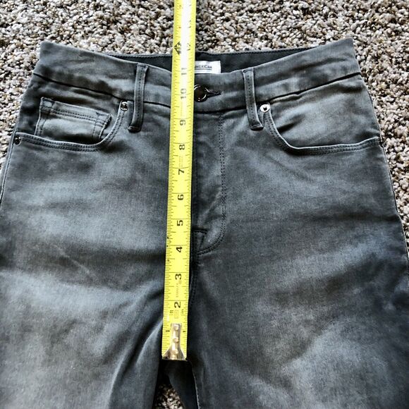 Good American Jeans 6 / 28 Good Legs Crop Gray High Rise Frayed Hems Skinny - Picture 8 of 13